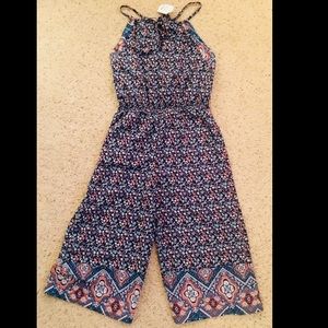 Boho Patterned Halter Jumpsuit
